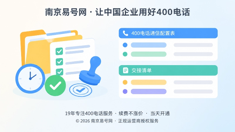 左图右文式内图：左侧文件夹、清单、印章、对勾等彩色扁平图标，右侧整齐的圆角线条块
